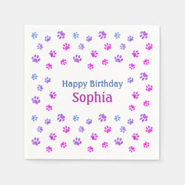 Servilleta De Papel Pinta púrpura rosa Imprime Mascota Personalizado r