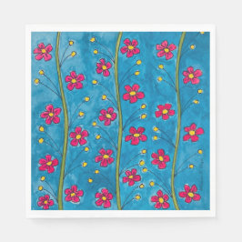 Servilleta De Papel Pintada de amapola Fiesta de flores de amapola