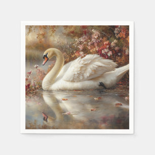 Servilleta De Papel Pintado de follaje otoñal de Swan Pastel