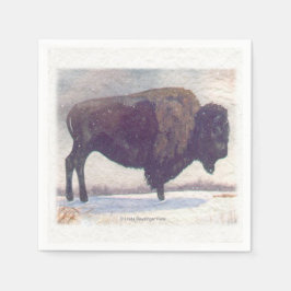 Servilleta De Papel Pintado de Stands Alone Bison
