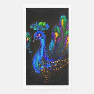 Servilleta De Papel Pintado Whimsical Peacock