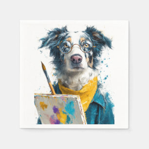 Servilleta De Papel Pintor de Perros Artísticos Retrato