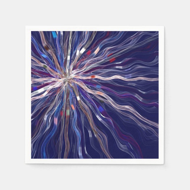 Servilleta De Papel Pintura abstracta de cinta de color (Anverso)