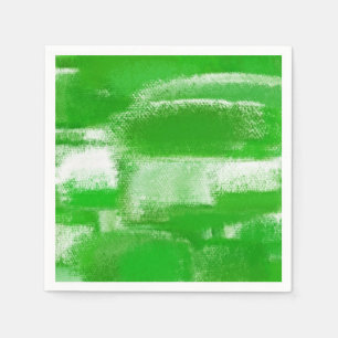 Servilleta De Papel Pintura abstracta de color blanco verde