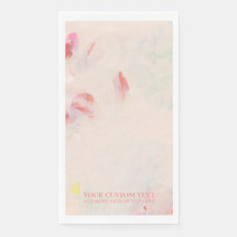 Servilleta De Papel Pintura abstracta en rosa y coral con texto person