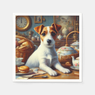 Servilleta De Papel Pintura antigua de Jack Russell Terrier