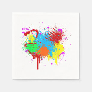 Servilleta De Papel Pintura bonita de salpicaduras de pintura Arte abs