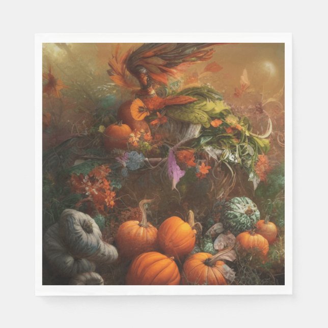 Servilleta De Papel Pintura de Acción de Gracias (Anverso)