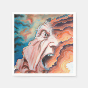 Servilleta De Papel Pintura de aceite de ondas de pánico