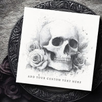 Pintura de acuarela de calavera con rosas