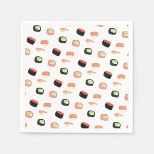 Servilleta De Papel Pintura de Acuarela Fiesta de Sushi Hibachi Sushi