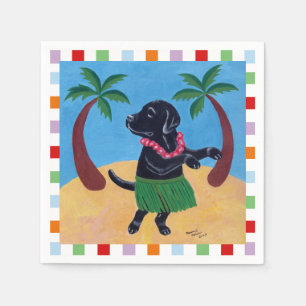 Servilleta De Papel Pintura de Aloha Black Lab