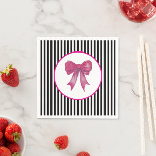 Servilleta De Papel Pintura de amor con lazo rosa