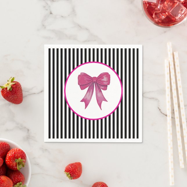 Servilleta De Papel Pintura de amor con lazo rosa (In situ)