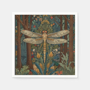 Servilleta De Papel Pintura de arte de la libélula moda boho botánico