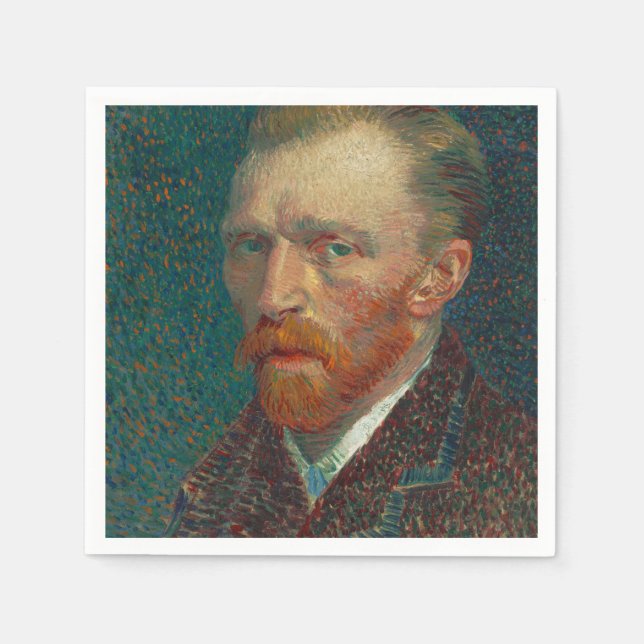 Servilleta De Papel Pintura de arte Van Gogh Autoretrato (Anverso)