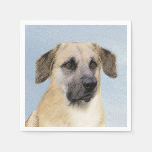 Servilleta De Papel Pintura de Chinook (Orejas caídas) - Arte Perro Or
