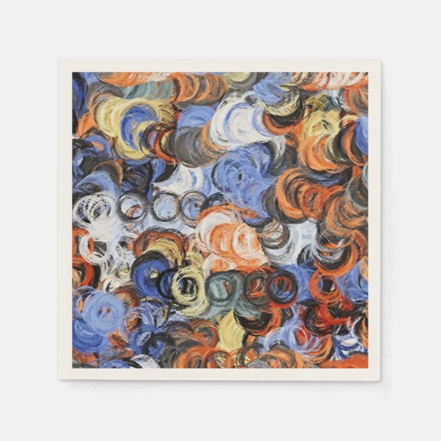 Servilleta De Papel Pintura de colores abstractos (Anverso)