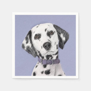 Servilleta De Papel Pintura de dálmata - Arte de perro original lindo