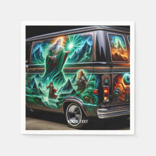 Servilleta De Papel Pintura de fantasía del coche