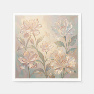Servilleta De Papel Pintura de Floración Floral Pastel Suave