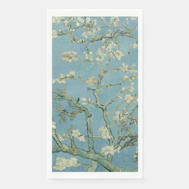 Servilleta De Papel Pintura de flores de almendra de Van Gogh (Anverso)