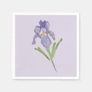Servilleta De Papel Pintura de flores de iris morado