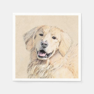Servilleta De Papel Pintura de Golden Retriever - Arte de perro origin
