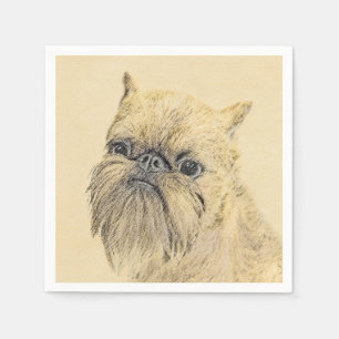 Servilleta De Papel Pintura de griffon de Bruselas - Arte de perro ori
