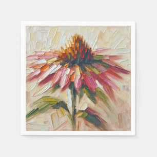 Servilleta De Papel Pintura de Impasto de Flor de Cono