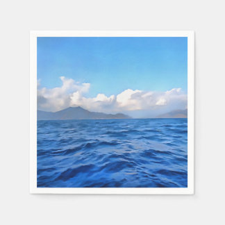 Servilleta De Papel Pintura de la Costa Turquesa del Marmaris Azul Ege