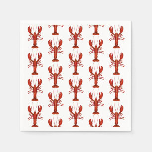 Servilleta De Papel Pintura de langosta Patrón Náutico Costera