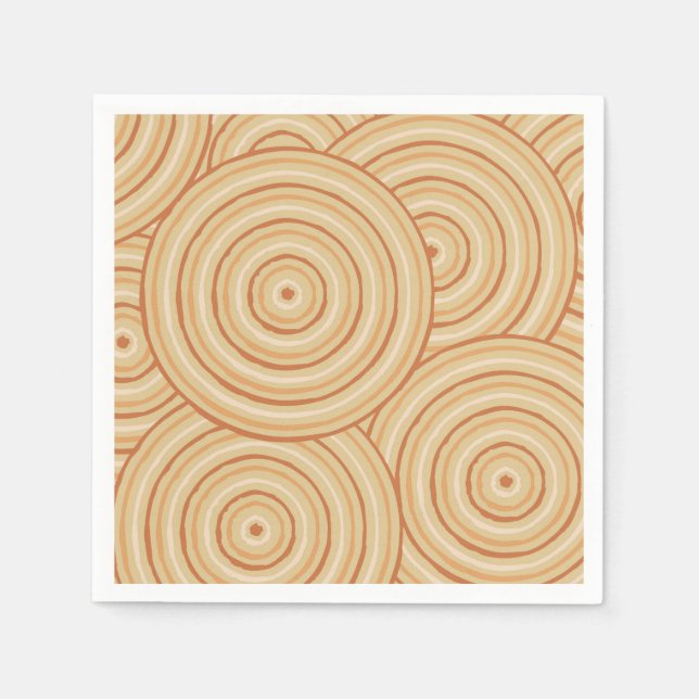 Servilleta De Papel Pintura de línea aborigen (Anverso)