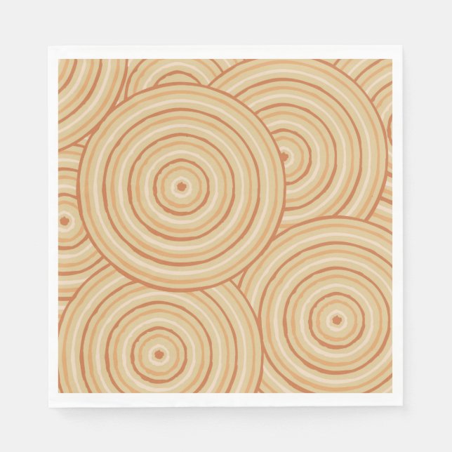 Servilleta De Papel Pintura de línea aborigen (Anverso)