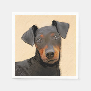 Servilleta De Papel Pintura de Manchester Terrier Arte Animal Original