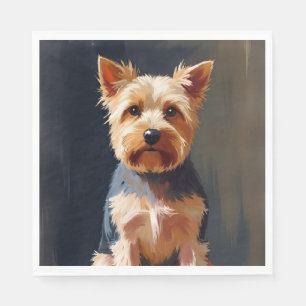 Servilleta De Papel Pintura de mascota de perro Terrier de Yorkshire