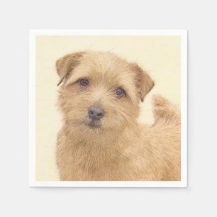 Servilleta De Papel Pintura de Norfolk Terrier - Arte Perro Original