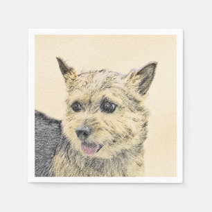 Servilleta De Papel Pintura de Norwich Terrier - Arte de Perro Origina