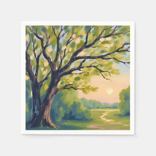 Servilleta De Papel Pintura de paisaje italiano de limonero