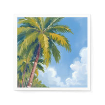 Pintura de Palmeras en la Playa de Maui