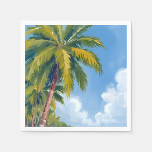 Servilleta De Papel Pintura de Palmeras en la Playa de Maui