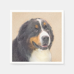 Servilleta De Papel Pintura de perro de montaña de Bernese - Arte de 