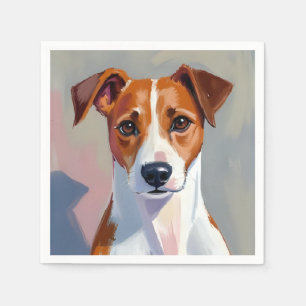 Servilleta De Papel Pintura de perro Terrier Jack Russell Mascota