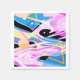 Servilleta De Papel Pintura de resumen geométrico de tres dimensiones