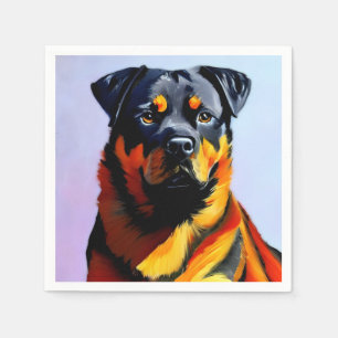 Servilleta De Papel Pintura de Rottweiler