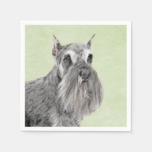 Servilleta De Papel Pintura de Schnauzer (Gigante, Estándar) - Arte de
