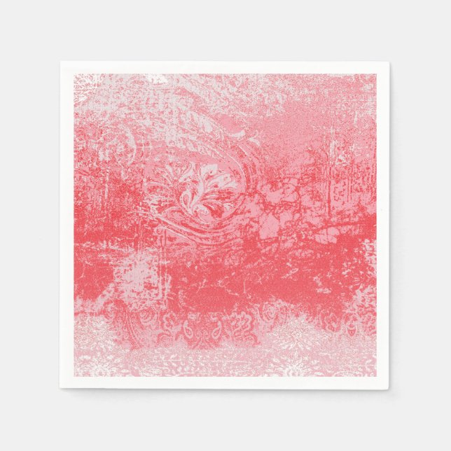 Servilleta De Papel pintura de un cielo rojo con árboles (Anverso)