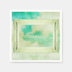 Servilleta De Papel Pintura del cielo con marco victoriano elegante cr