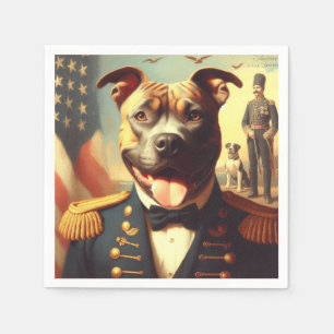 Servilleta De Papel Pintura del Viejo Toro Terrier Americano