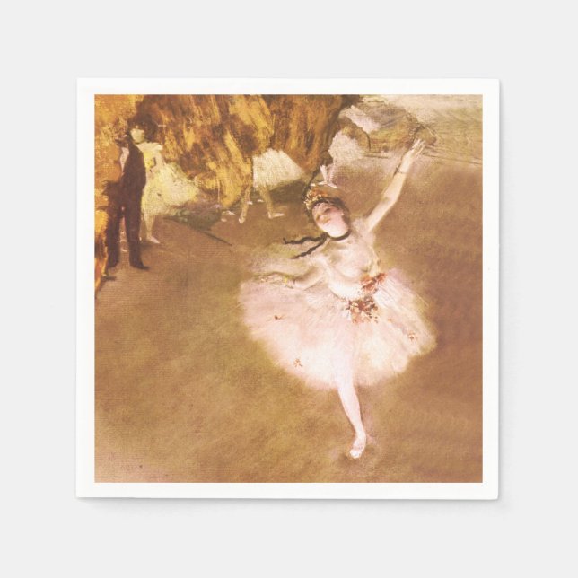 Servilleta De Papel Pintura estelar de bailarina de ballet Degas (Anverso)